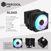 Refroidisseur d'air pour processeur FEZCOOL AL660 à double tour, ventilateurs PWM à faible bruit, 1700/AM4/AM5, roulement fluide ARGB, liaison cuivre-aluminium ARGB