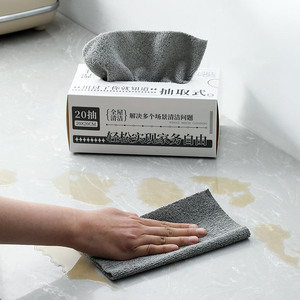 Microfiber Cleaning <b>Cloths</b> 20pcs Box Reusable Extractable Dish Towels for <b>Kitchen</b> and Car Cleaning Gray Household Dust - Product Image 2
