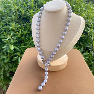 Collier étoile en chanvre naturel d'eau douce véritable et bracelet en argent 925, 6-7 mm, accessoires de mode avec boîte cadeau - Product Image 2