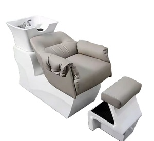 Lit de lavage de cheveux minimaliste pour barbier et salon de coiffure, avec bac en céramique profond, idéal pour les professionnels et les salons branchés - Product Image 5