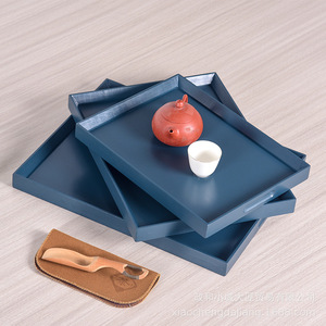 Plateau à thé en bambou Ogi Daisho, rectangulaire, bleu, petite, moyenne et grande taille, style minimaliste japonais, plateau de service pour tasses à thé, pour la maison - Product Image 2