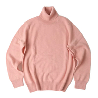 Pull Col Roulé d'Hiver en 100 % Cachemire et Laine Tricotée de Haute Qualité, Vente en Gros OEM, pour Femme, Chaud et Décontracté avec Logo Avant