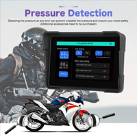 Caméra de tableau de bord portable pour moto de 5,0 pouces, navigation Carplay, prise en charge de la surveillance de la pression des pneus TPMS, tout en un