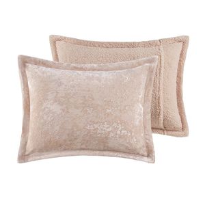 Juego de edredón de invierno DB terciopelo triturado Sherpa Reversible Floral tejido sólido técnica algodón PVC King Super King hogar boda - Product Image 3