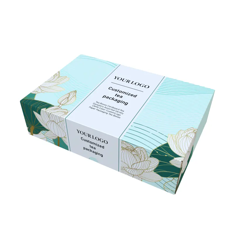 Grüne umwelt freundliche Papp-Tee kiste Cmyk Color Premium Teebeutel karton Benutzer definierte Logo-Papier verpackung für Tee kisten