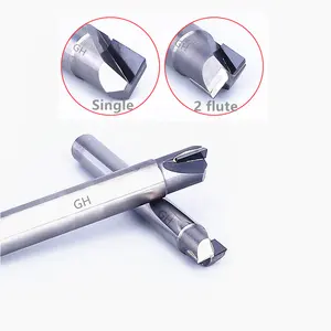 Elmas İpucu karbür freze kesicisi PCD end mill aracı için akrilik grafit