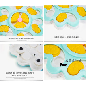 Animal de compagnie soulagement de l'ennui chat mangeoire lente chien jouet fournitures alimentaires Anti-Picky Eater bol rond - Product Image 2