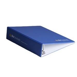 Cá Nhân Hoá Màu Xanh PVC Tập Tin Thư Mục Đầy Đủ Màu Sắc In Ấn Vinyl <span class=keywords><strong>Binder</strong></span> Với 4-D Ring - Product Image 1