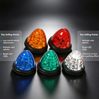 Nouvelle lampe de signalisation LED conique 24V pour toit, nouvelle lampe d'avertissement latérale pour camion en forme de pastèque, lampe indicatrice de sécurité pour remorque de camion