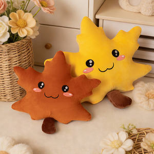 Nuevo Cojín de Peluche con Forma de Hoja de Arce, Decoración para el Hogar y el <span class=keywords><strong>Sofá</strong></span>, Regalo de Cumpleaños para Niños, Cojín Suave con Simulación de Hoja - Product Image 3
