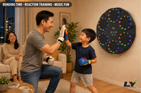 Machine de boxe musicale intelligente murale, cible électronique lumineuse LED pour entraînement de frappe, pour enfants et adultes, salle de sport à domicile, 6 pads Bluetooth