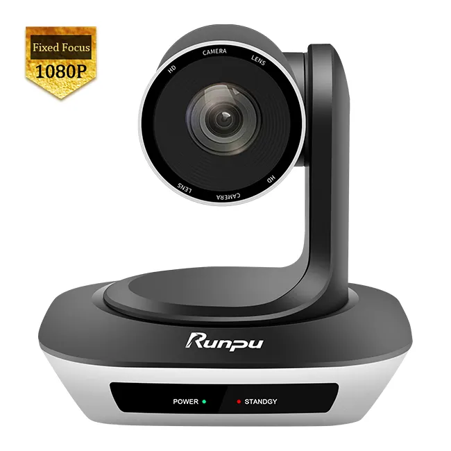 Runpu V1080 Prime Lens 120 Wide Angle 1080P USB PTZ Video Conference Camera for Small Business Meeting Room (100-400sqft)