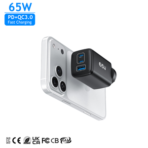 <span class=keywords><strong>Chargeur</strong></span> rapide KYT 65W GaN PD3.0 OTP avec <span class=keywords><strong>prise</strong></span> EU pour ordinateur portable et téléphone portable Type-C + ports USB - Product Image 1