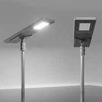 Lampadaire solaire LED sans fil tout-en-un étanche IP66 avec cadre en aluminium 30W 40W 60W 80W 100W 120W 150W
