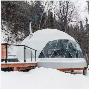 8 10 m diametro dell'igloo struttura geometrica in acciaio rifugio hotel casa di lusso esterno geo rotondo tenda a cupola glamping