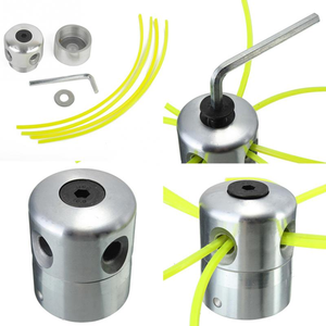 Tête de coupe d'herbe en aluminium avec 4 lignes Tête de débroussailleuse Accessoires de tondeuse à gazon Tête de coupe - Product Image 1