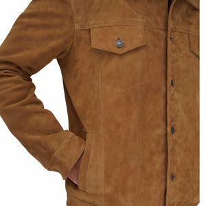 Blouson de moto d'hiver pour hommes personnalisé du fabricant en cuir brun pour temps froid - Product Image 1