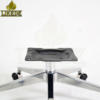Pied de chaise pivotant en aluminium de 35 cm (5 pieds) avec roulettes et plaque en aluminium