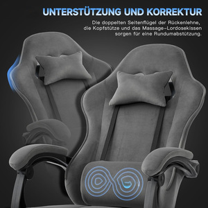 Silla Gamer Ergonómica de Tela Negra con Respaldo Alto, para Computadora, Videojuegos, Carreras, con Reposapiés, Directo de Fábrica, Económica - Product Image 6