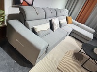 Canapé d'angle moderne italien en tissu 2025, amovible et lavable, en forme de L, avec chaise longue, pour salon, collection de meubles de luxe