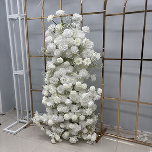 ترتيب زهور الزفاف الاستوائية ، لوحة الزهور المركزية خلفية قوس الزهور الأبيض - Product Image 1