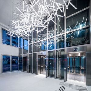 ENSEMBLE <span class=keywords><strong>lustre</strong></span> aérien personnalisé pour Club commercial immeuble de bureaux ascenseur porche couloir lampes suspendues pour décorations - Product Image 3