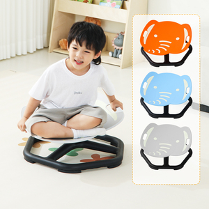 Chaise sensorielle pour tout-petits autistes, siège tournant lumineux pour enfants avec tabouret d'équilibre, jouet pivotant en plastique fabriqué en métal durable - Product Image 1