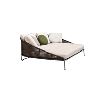Chaise longue de luxe moderne en métal pour piscine, patio, plage et cour - Chaise longue de qualité hôtelière pour villa et hôpital