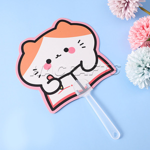 Factory Directly Supplied New Style Best Price Custom Logo Printing PP Craft Hand Fan