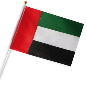 Gahumi Logo personnalisé Mini drapeaux à main Digital Printed Polyester Aluminium Flagpole National Promotionnel EAU Agitant des drapeaux Bannières - Product Image 1