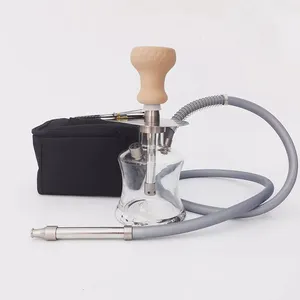 aluminum travel hookahs set shesha sheesha middle eastern arabian brass hookah chicha complet glass