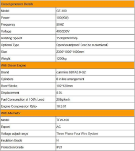 Groupe électrogène ouvert alimenté WP13 300 kW 375 kVA 400 kW 500 kVA 220-480 V 50/60 Hz - Product Image 6
