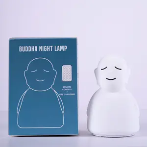 Tùy Chỉnh Cạnh Giường Ngủ Đức Phật Dễ Thương Cừu LED Silicone Cảm Ứng Ánh Sáng Ban Đêm Đèn