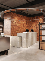 Mobilier de Salon Personnalisé Haut de Gamme pour la Réception, le Coiffage et l'Espace d'Exposition de Produits en Salon de Coiffure