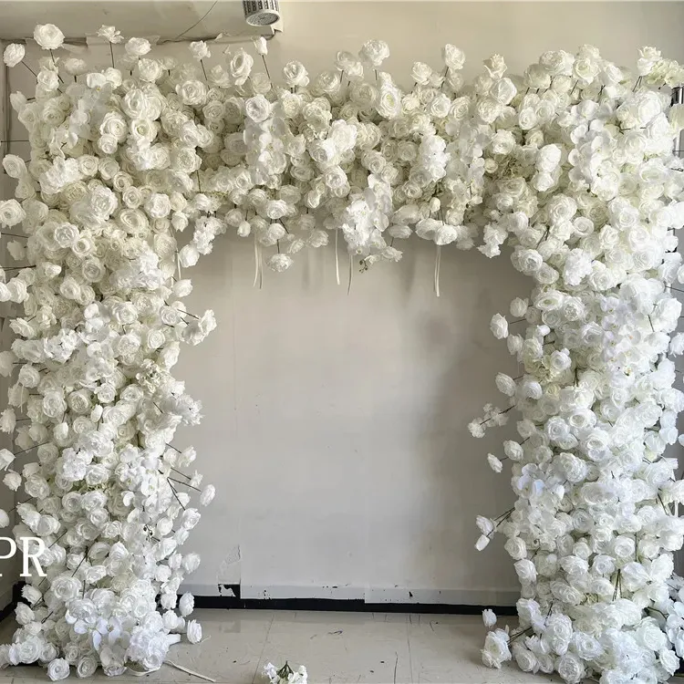 Spr Bridal Bouquet khuyến mại bán buôn hoàn hảo không phai và chống lão hóa bền nhân tạo Rose Flower Tường Hoa trở lại