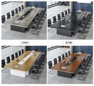Conjunto de Mesa y Sillas de Conferencia Ecológicas con Tablero de 50 mm de Grosor y Gabinete de Almacenamiento para Cables Multimedia para Uso en Oficina - Product Image 6