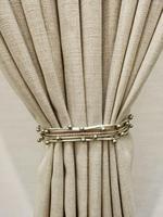 Rideau en lin blanc naturel Cortinas de lino pour salon de luxe