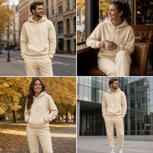 Conjunto Deportivo Unisex, Sudadera con Capucha y Pantalones Deportivos, Estilo Holgado, con Logotipo Personalizado, <span class=keywords><strong>para</strong></span> Entrenamiento, Jogging, Bordado - Product Image 6