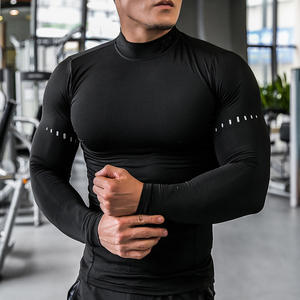 T-shirt a compressione da uomo top Homme palestra Sport abbigliamento da corsa Fitness t-shirt a maniche lunghe aderente felpa asciutta per uomo - Product Image 2