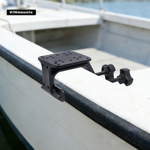VINmounts Aluminum U-Clamp Mount Base with Multi-Position Holes, 75x75mm, Dual Screw Boat Clamp <b>Bracket</b> VIN-U-02 - Product Image 6