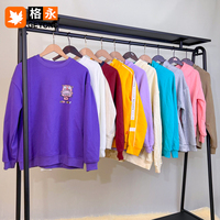 Geryon Grosir Hoodie Bekas Campuran Berbagai Jenis, Sweatshirt Kerah Bulat Tebal Hangat Musim Dingin, Bersih Vintage Unisex, Bal Ekspor