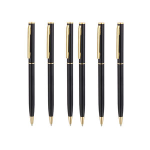 Luxury Slim Metal <b>Pen</b> <b>Gift</b> Set Wholesale Twist Ballpoint <b>Pen</b> with Custom Logo - Product Image 1