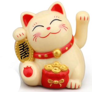 5.3*4.9*5.5cm che sventola Maneki da <span class=keywords><strong>2</strong></span> pollici decorazione per auto che sventola gatto portafortuna in plastica energia solare per bambini regali giocattolo - Product Image 3