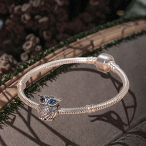 Local US Stock Owl Tone diseñador inspirado en lujo DIY Zircon Bead Charms Set para la fabricación <span class=keywords><strong>de</strong></span> joyas-Plata esterlina chapada en plata - Product Image 3