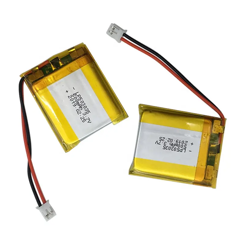 Sun easy – batterie lithium 503035, 5.0x30x35mm, 3.7 volts, montre intelligente, longue durée de vie, 3.7 v, 500mah, 1,85 wh, batterie lipo