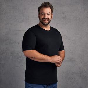 T-shirt surdimensionné uni de grande taille avec logo personnalisé pour homme, t-shirts à col rond, grands et grands de taille simple - Product Image 5