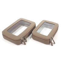Sac de maquillage en PVC en vente chaude, OEM entièrement personnalisé, étuis de rangement cosmétiques de voyage, étanches, transparents, pochettes de toilette