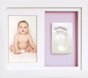 Kit empreinte main de bébé pour nouveau-né, boîte d'ombre 3D, cadre de boîte, meilleur cadeau pour le cadre de photo