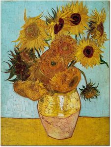Pintura al Óleo 100% Pintada a Mano del Girasol de <span class=keywords><strong>Vincent</strong></span> <span class=keywords><strong>Van</strong></span> <span class=keywords><strong>Gogh</strong></span>, Reproducción en Lienzo, Decoración de Pared, Hecho a Mano - Product Image 1