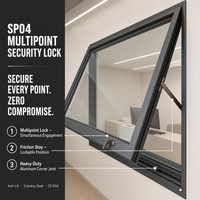 Ventana de Toldo Abatible Superior de Aluminio CE NOA Acústica Doble Acristalamiento Multilock OEM Personalizada Exterior Triple Sellado Residencial